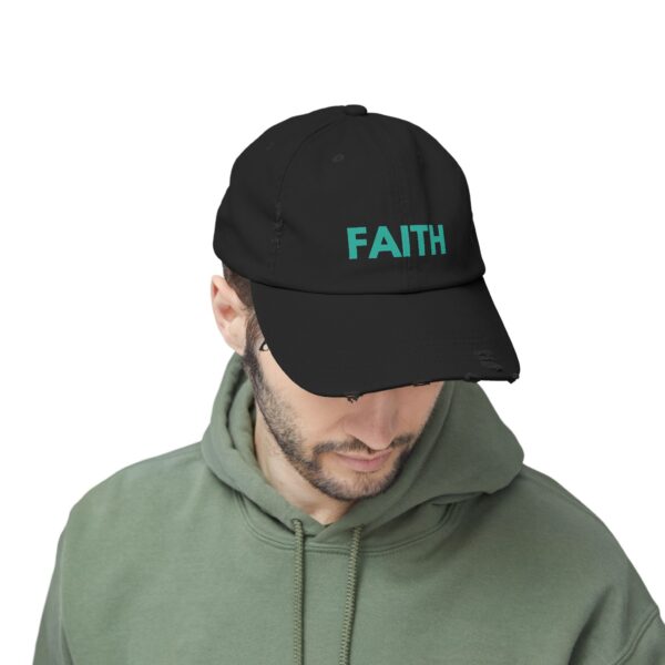 "Champions of Faith" Unisex Distressed Cap - Image 4